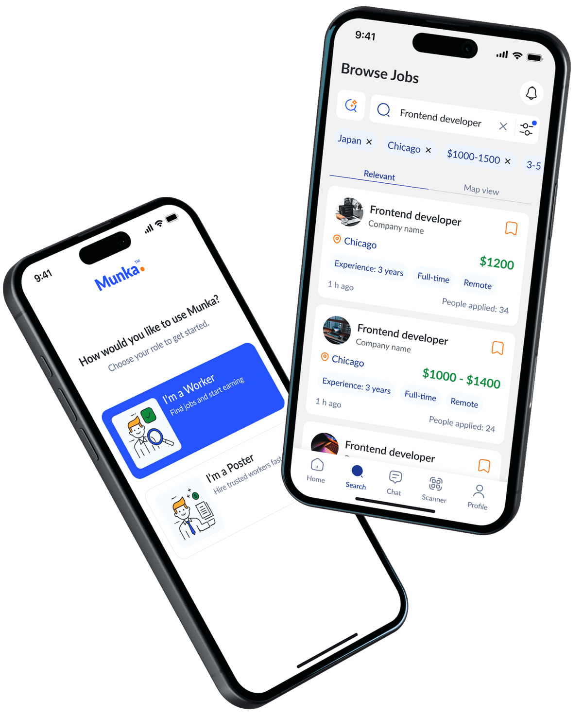 Munka App Screenshots